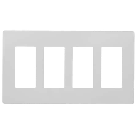 Faith 4-Gang Decorator Screwless Wall Plates Child Safe Outlet Covers, USB Receptacle, White SWP4-WH-01